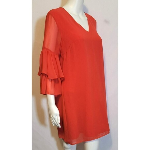 CeCe from Nordstrom Mini Dress w/ Sheer Ruffled Sleeve - Size 4 - Picture 2 of 12